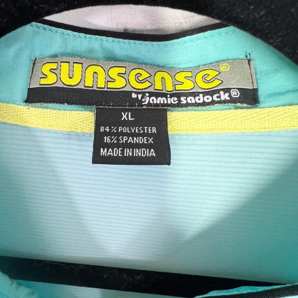Like NEW |•SUNSENSE•| Jamie Sadock Solar Polo Botanical Golf Shirt Size XL - Picture 7 of 10